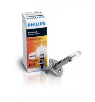 12V   H1 55W  PHILIPS Premium +30% 12258PR  лампа галогеновая