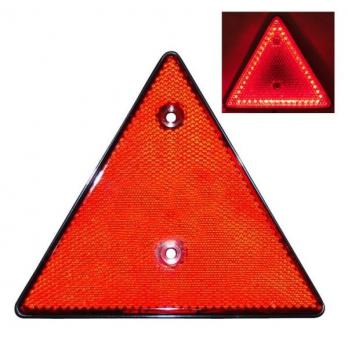 Катафот  треугольный красный под болты 15 LED  24V  ФП-421