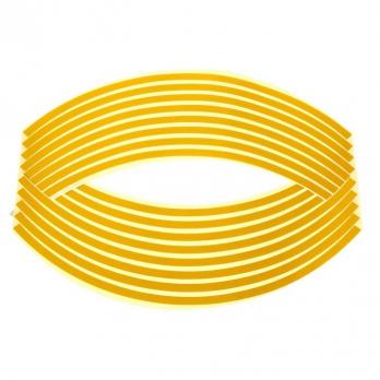 Наклейка светоотражающая на колесо желтая (к-т на 4 колеса)