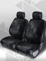 Накидки на передние сидения без боковой защиты ИСКУССТВЕННЫЙ МЕХ (черный)