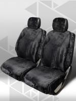 Накидки на передние сидения с боковой защитой ИСКУССТВЕННЫЙ МЕХ (черный)